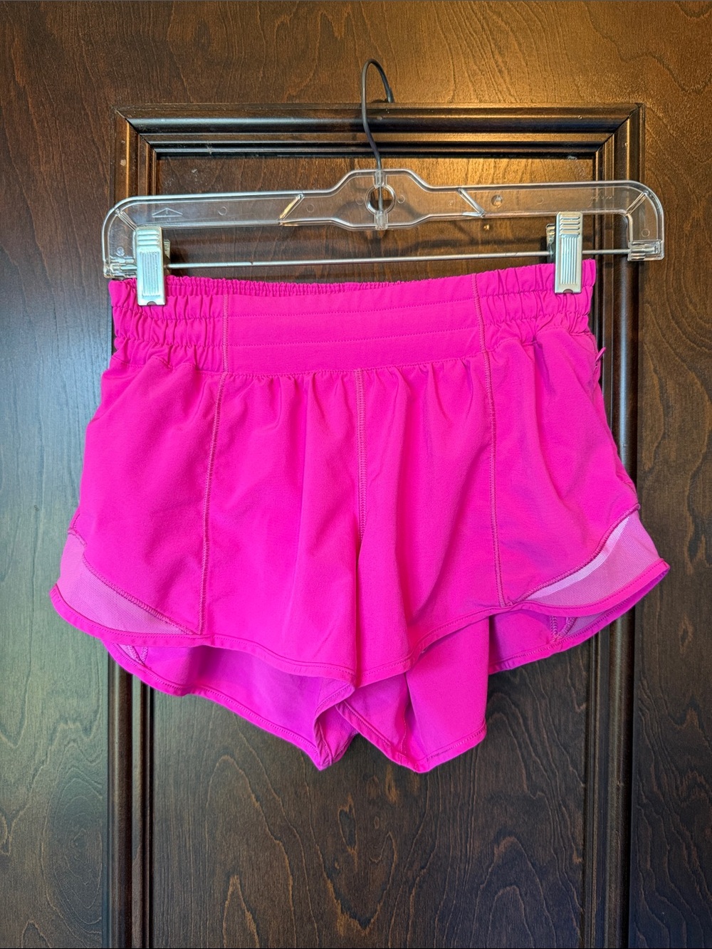lululemon athletica Hotty Hot Vibrant Hot Pink Lined Shorts